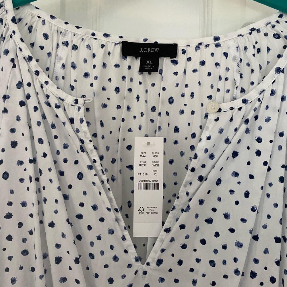 J. Crew White Maxi Dress with Dot Print - Picture 6 of 6